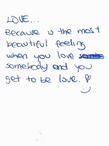 anonymous LOVE...because is the most beautiful feeling when you love somebody and you get to be love.